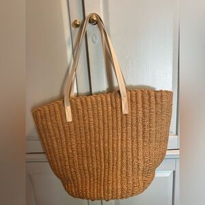 Jcrew rattan tote